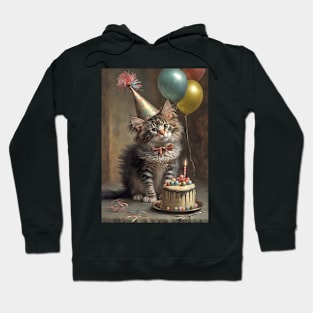 Maine Coon Cat Birthday Card Hoodie